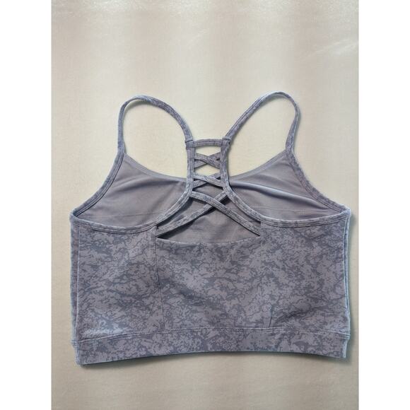 MTA Sport Bras Women's Large 2 pack Yoga tops purple black grey Nwot - Picture 3 of 16